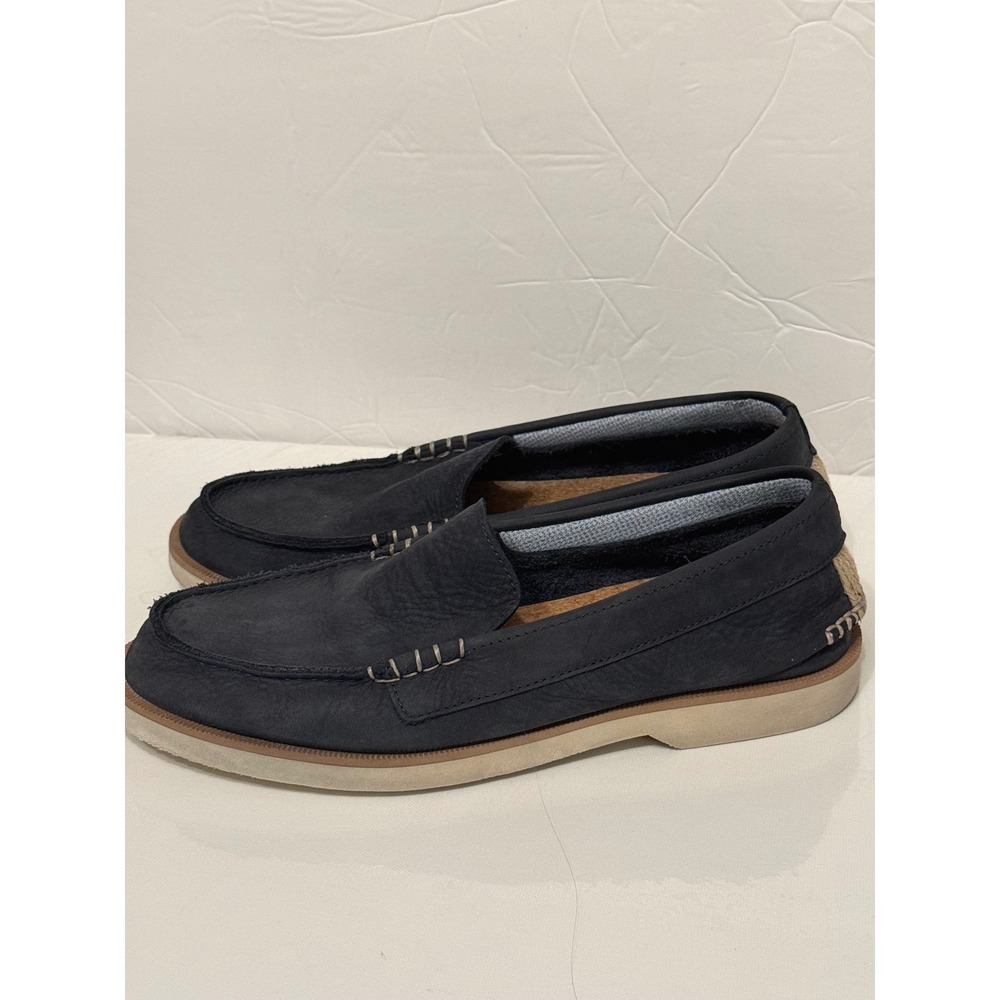 Sperry Top-Sider Mens Bahama II Navy Leather Boat Shoes Loafers STS25570 Size 10